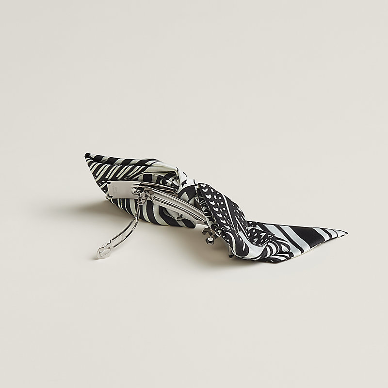 【可愛い】HERMES バレッタ Sangles en Zigzag Bandana Sangles en Zigzag Bandana